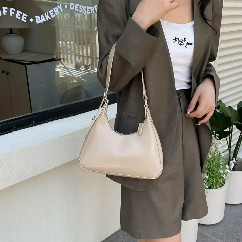 Adjustable Strap PU Leather Shoulder Bag