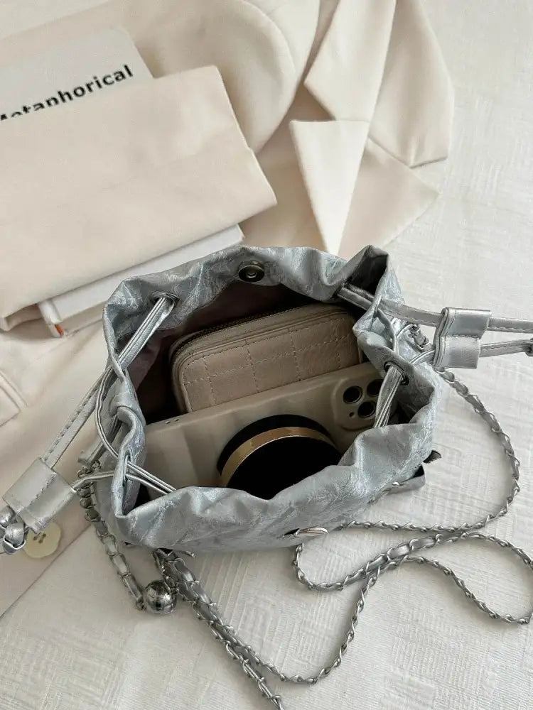 Butterfly Drawstring Bucket Bag