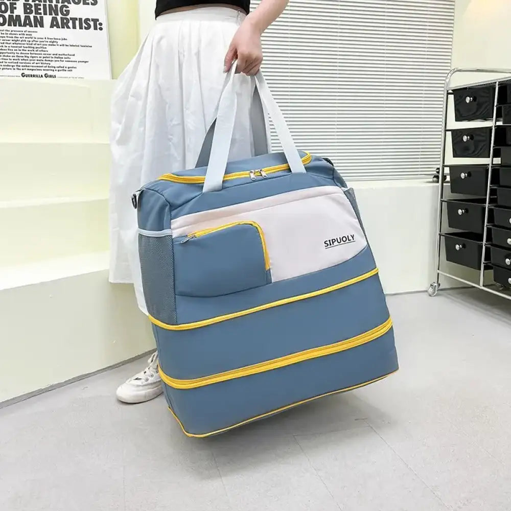 Color Block Oxford Cloth Travel Bag