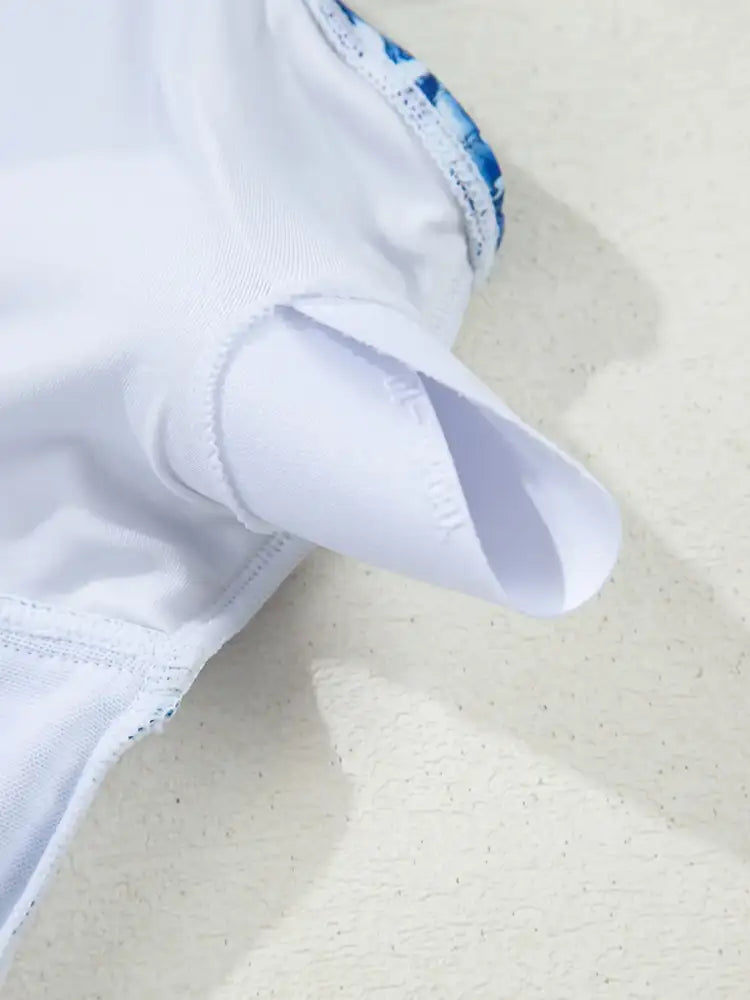 Cutout Ruffled Spaghetti Strap One-Piece Swimwear