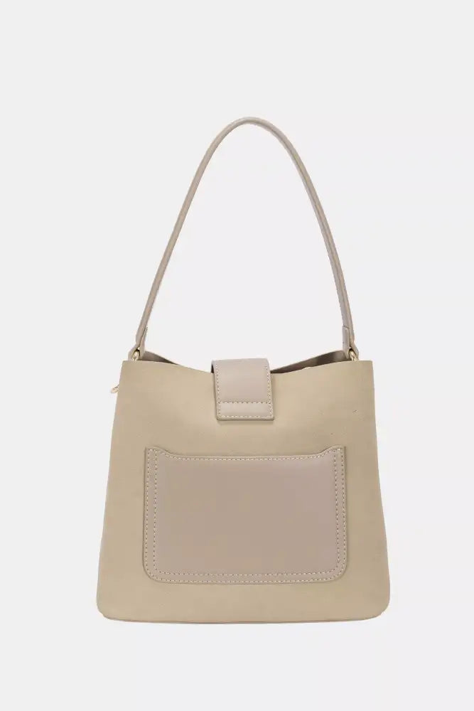 David Jones Leather Trim Shoulder Bag