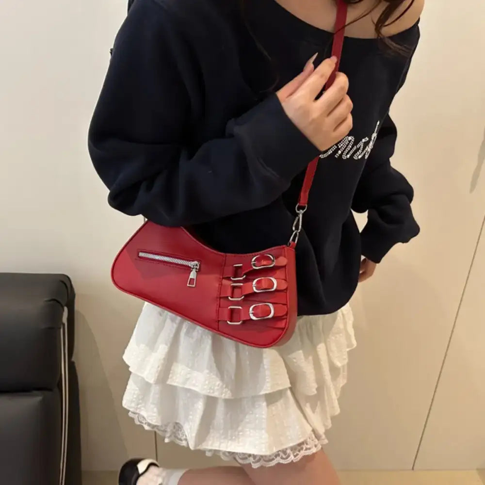 Decor Buckle Shoulder Bag