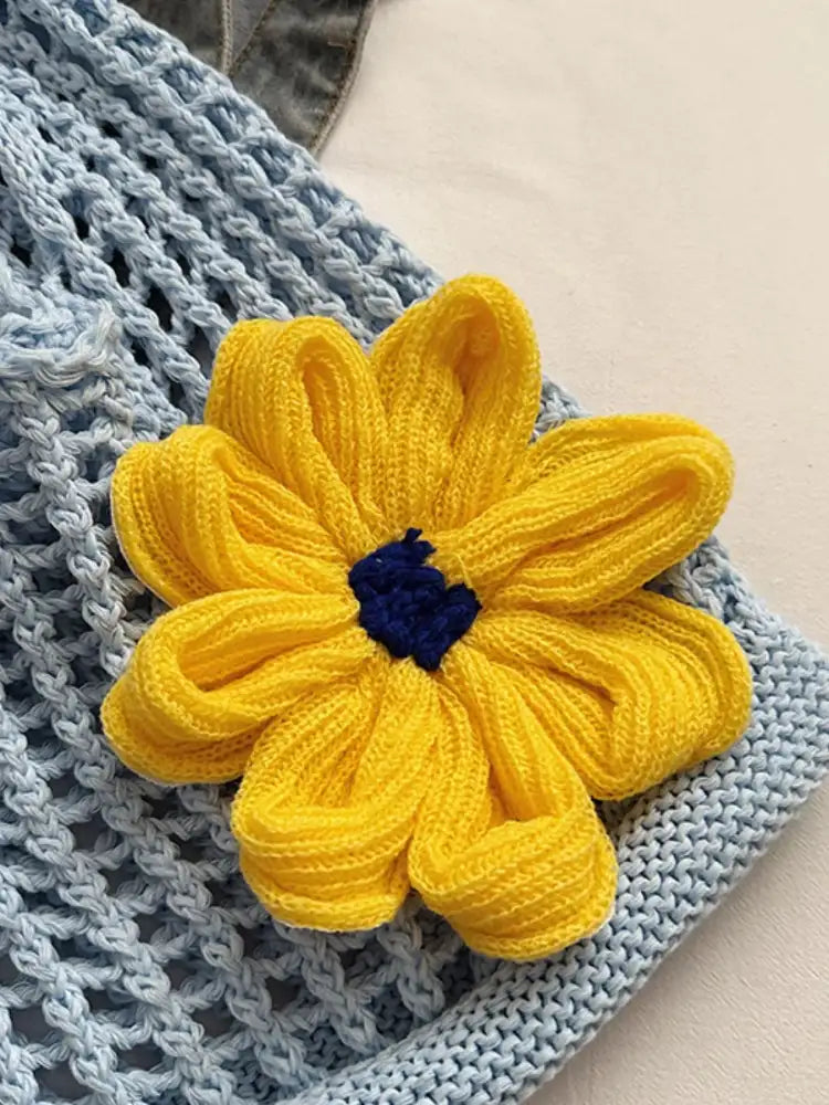Flower Crochet Shoulder Bag