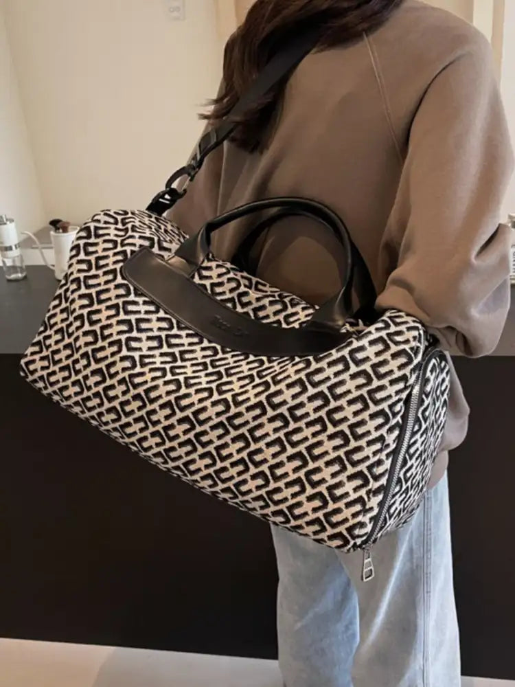 Geometric Pattern Travel Bag