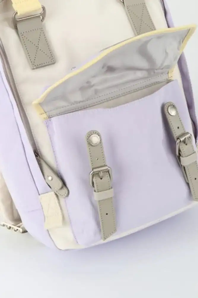 Himawari Contrast Water and Scratch-Resistant Nylon Backpack Bag