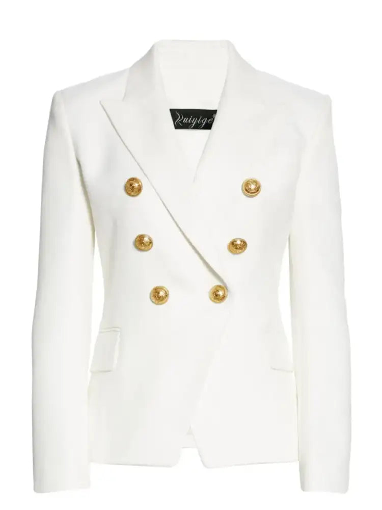 Lapel Collar Long Sleeve Blazer