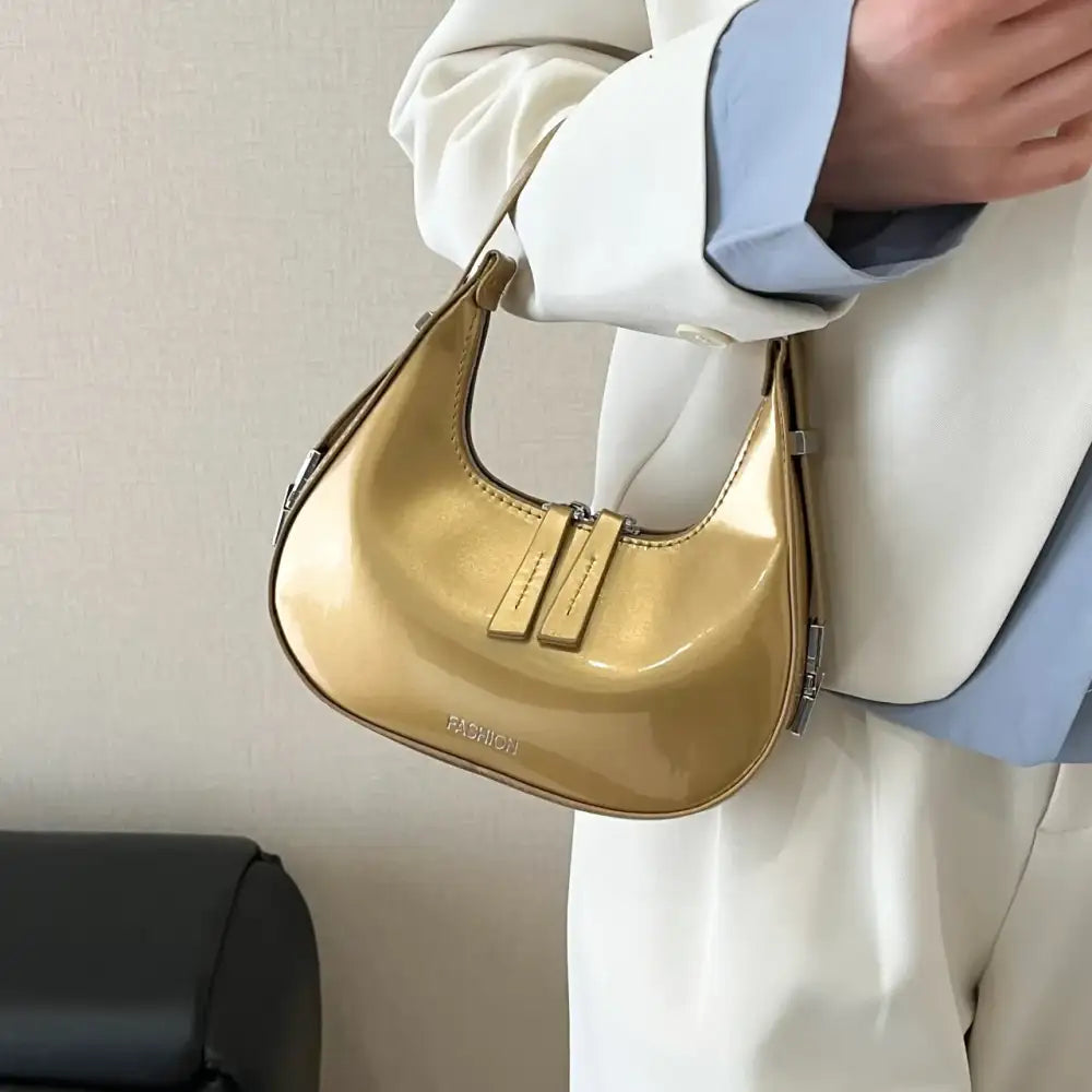 Leather Crescent Shoulder Bag