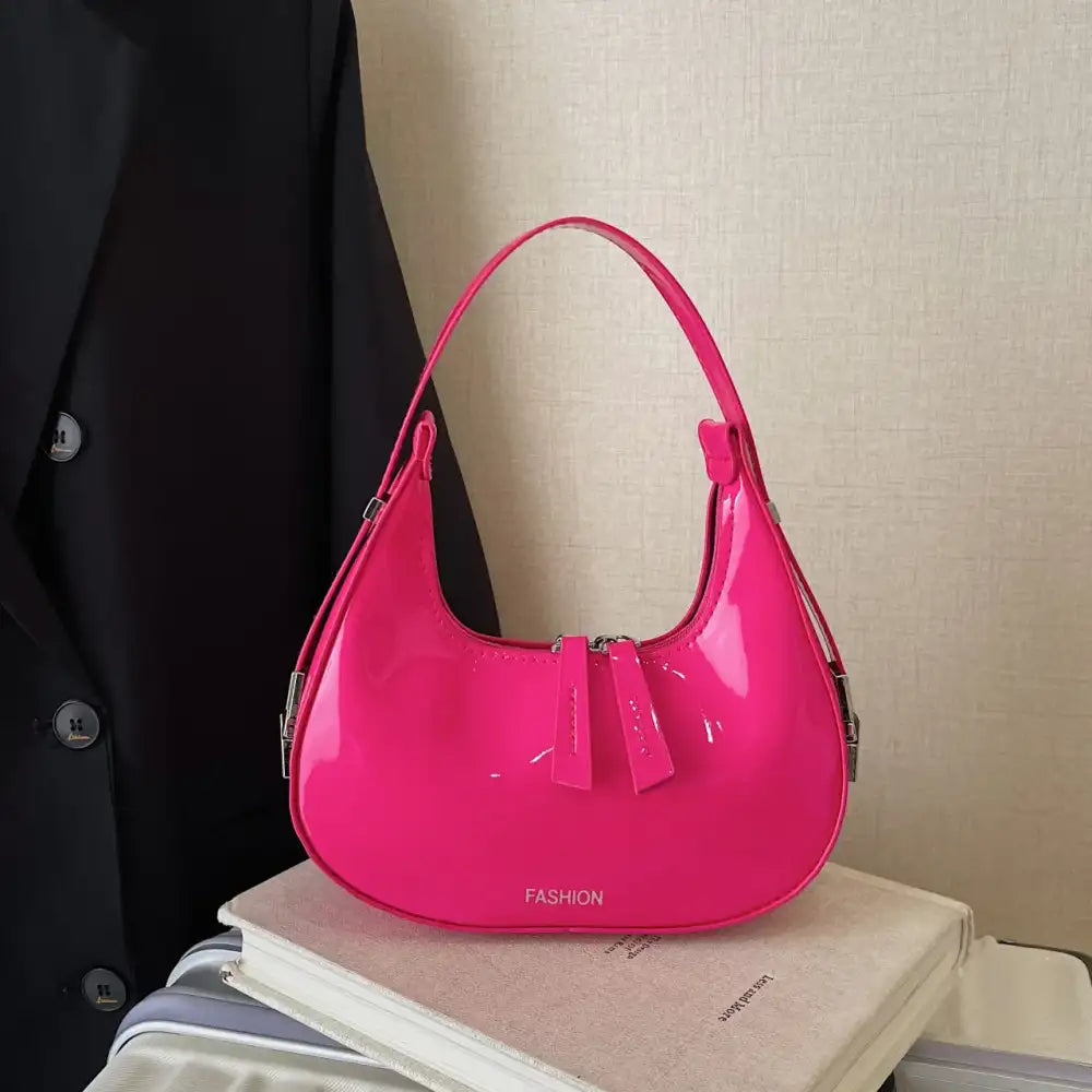 Leather Crescent Shoulder Bag