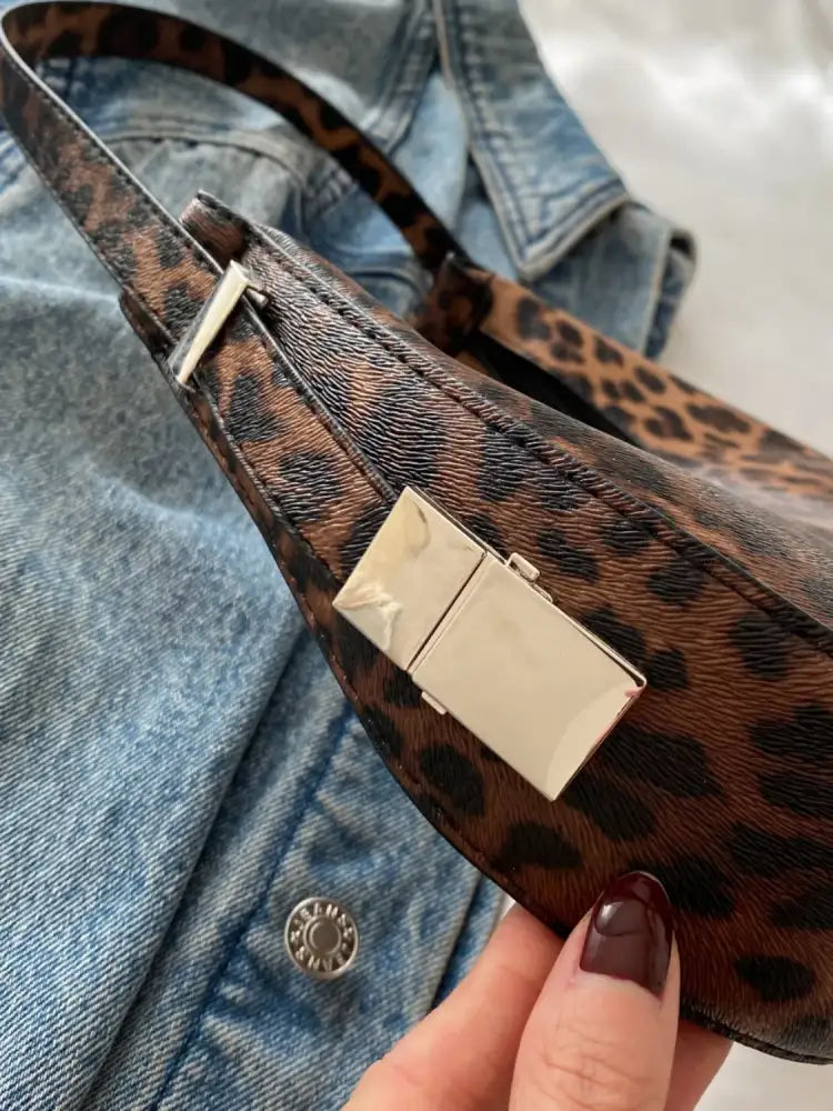 Leopard PU Leather Shoulder Bag