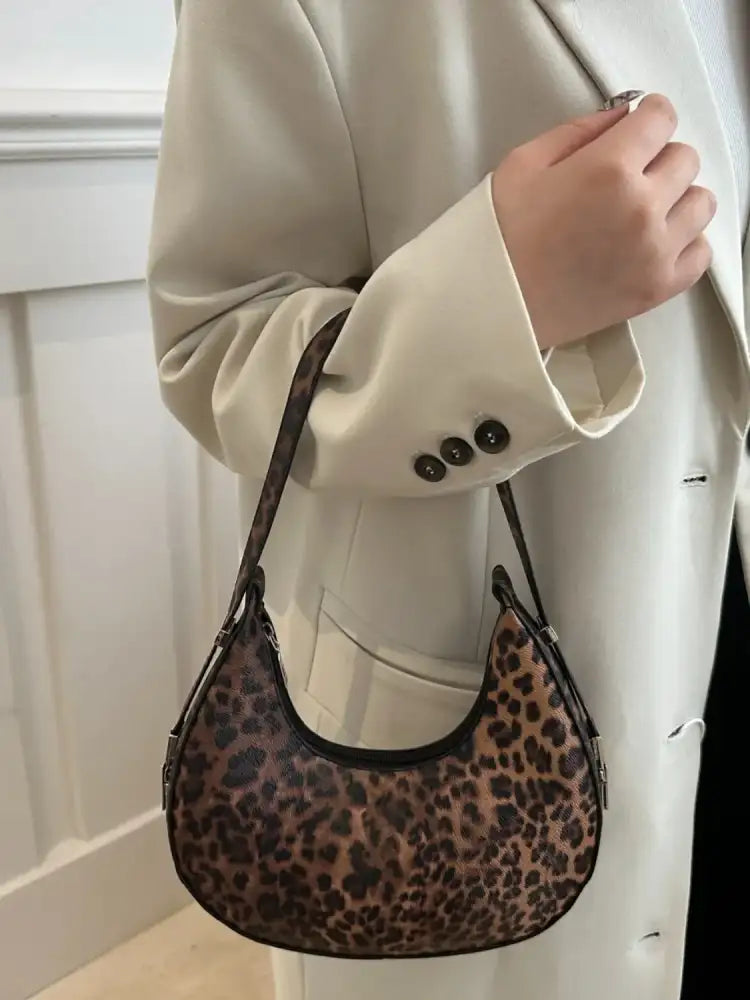 Leopard PU Leather Shoulder Bag