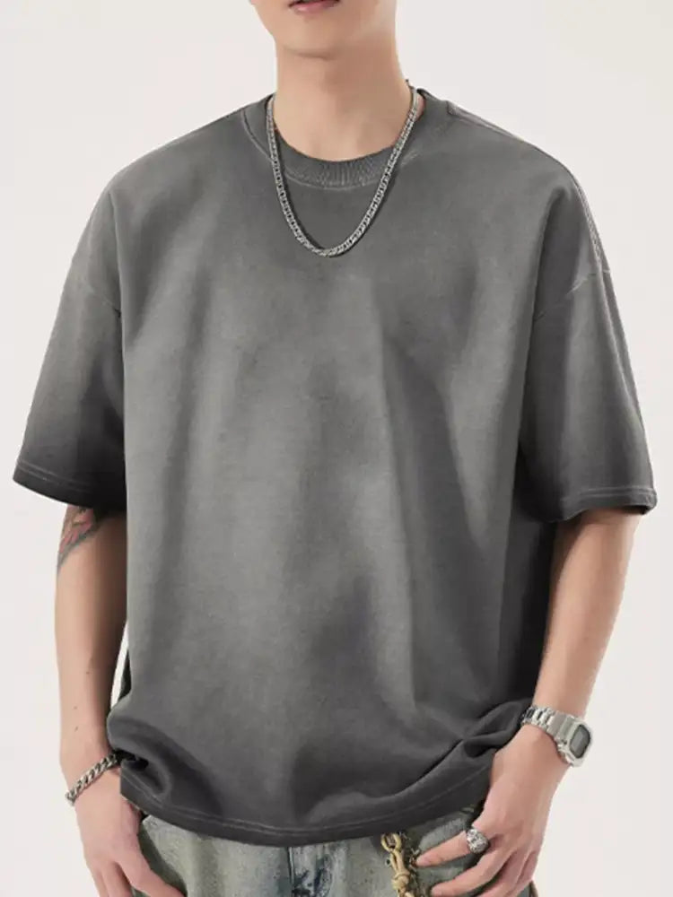 Men’s Full Size Oversized Round Neck T-Shirt Plus Size