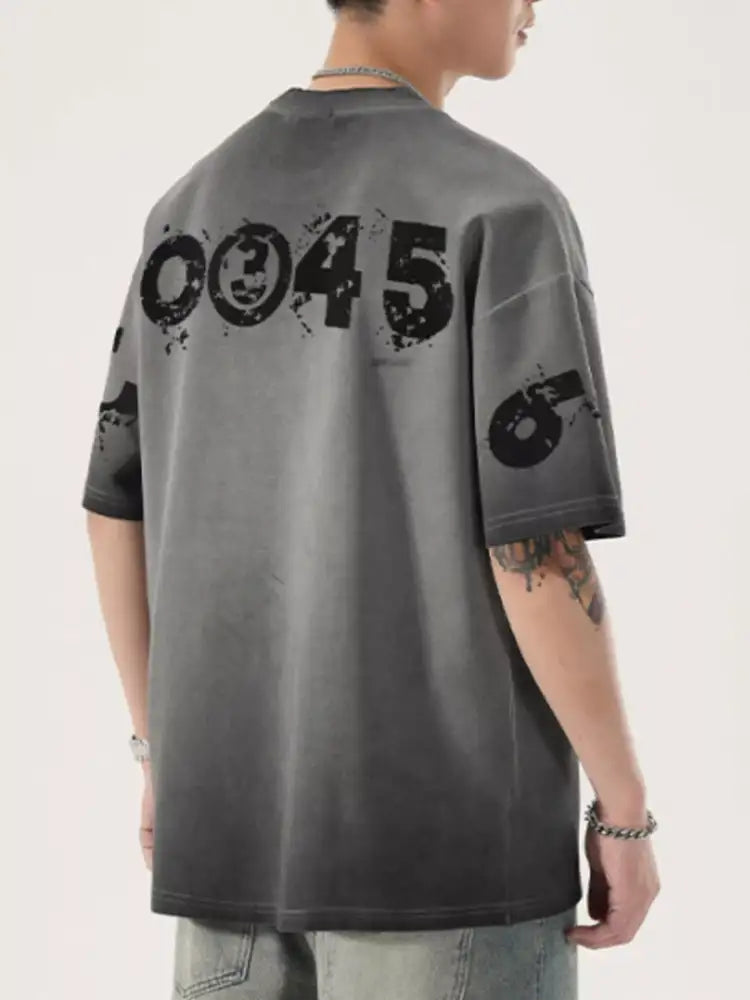 Men’s Full Size Oversized Round Neck T-Shirt Plus Size