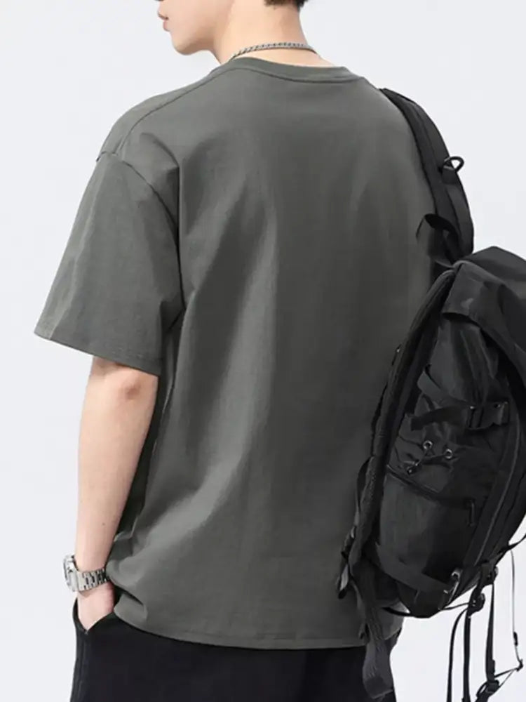 Men’s Full Size Round Neck Half Sleeve T-Shirt Plus Size