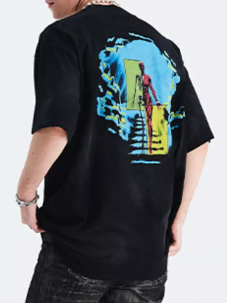 Men’s Graphic Round Neck Half Sleeve T-Shirt