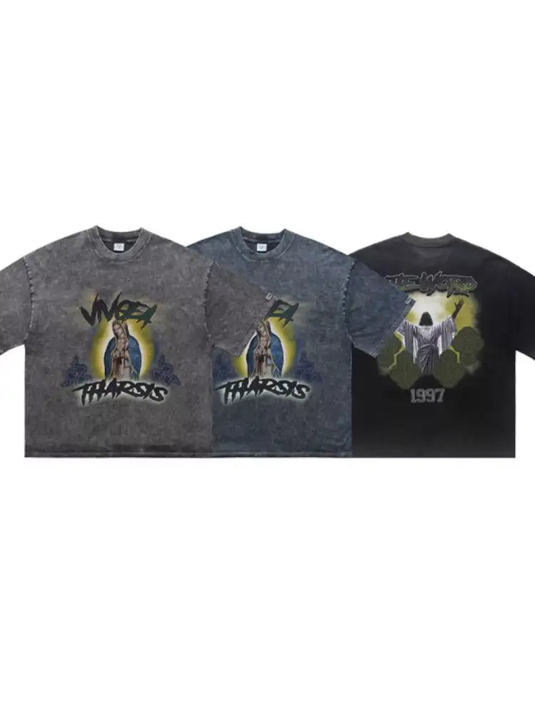 Men’s Graphic Round Neck Short Sleeve T-Shirt