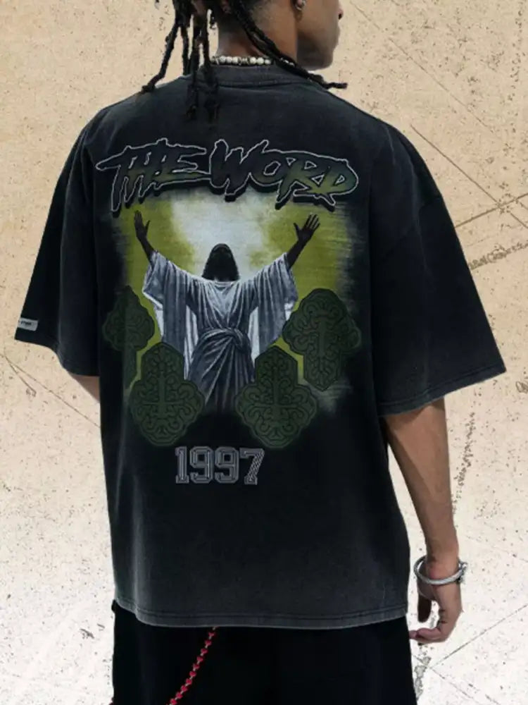 Men’s Graphic Round Neck Short Sleeve T-Shirt