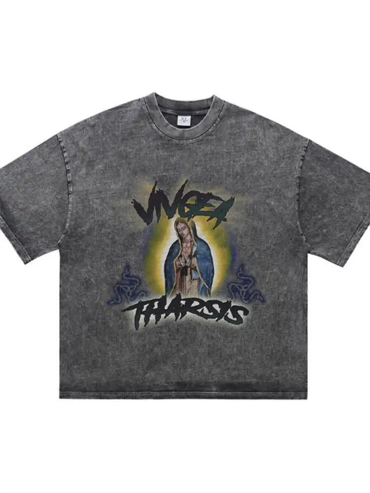 Men’s Graphic Round Neck Short Sleeve T-Shirt