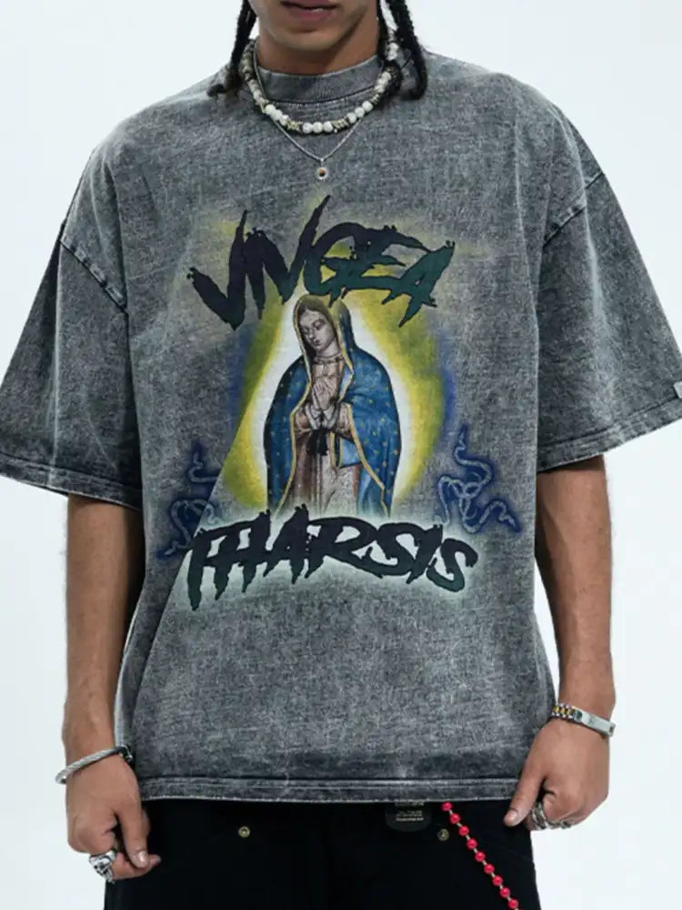 Men’s Graphic Round Neck Short Sleeve T-Shirt