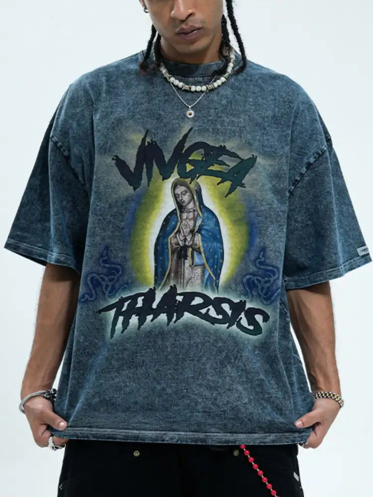 Men’s Graphic Round Neck Short Sleeve T-Shirt