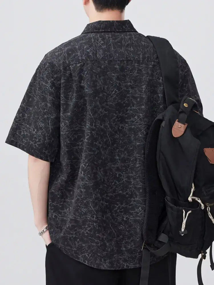 Men’s Plus Size Button Up Half Sleeve Shirt