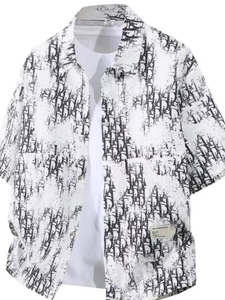 Men’s Plus Size Button Up Half Sleeve Shirt