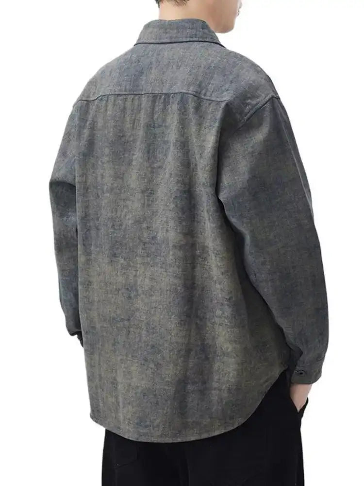 Men’s Plus Size Button Up Long Sleeve Shirt