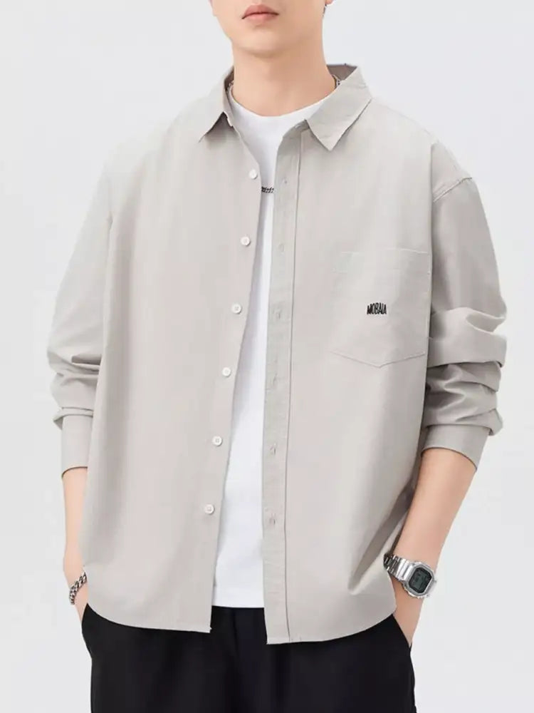 Men’s Plus Size Button Up Long Sleeve Shirt