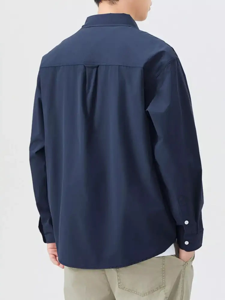 Men’s Plus Size Button Up Long Sleeve Shirt