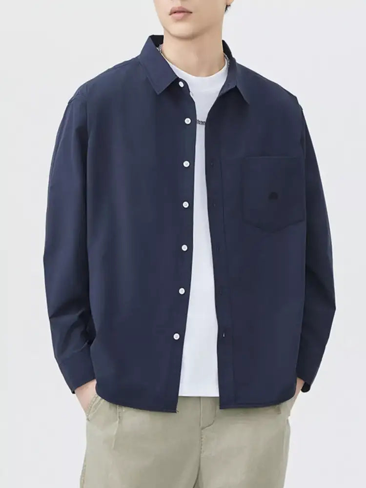 Men’s Plus Size Button Up Long Sleeve Shirt