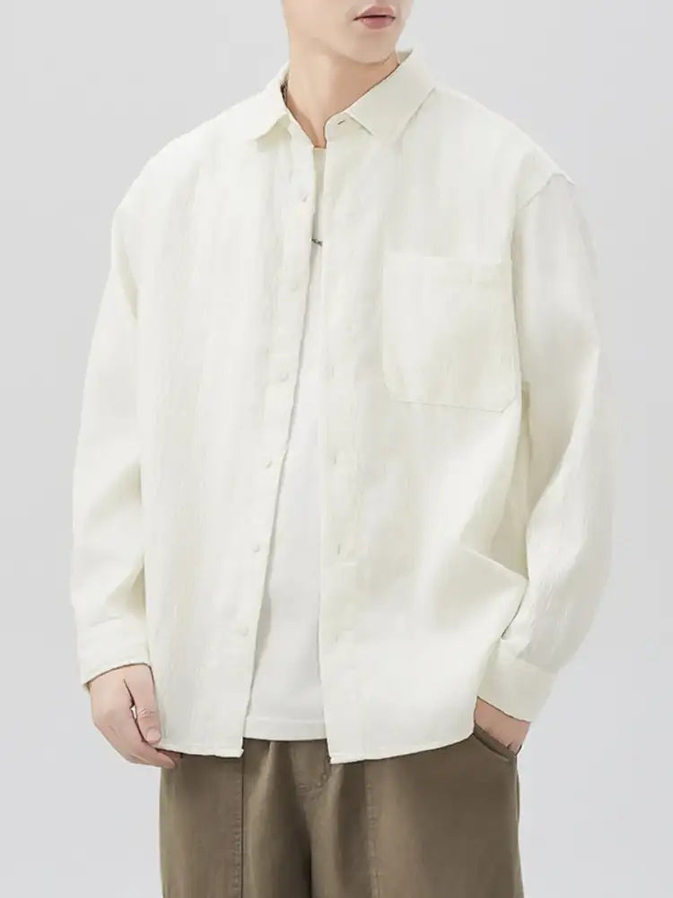 Men’s Plus Size Button Up Long Sleeve Shirt