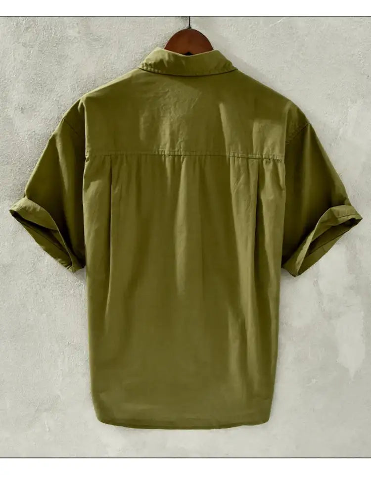 Men’s Plus Size Button Up Short Sleeve Shirt