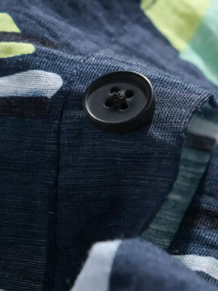 Men’s Plus Size Geometric Print Casual Short Sleeve Shirt