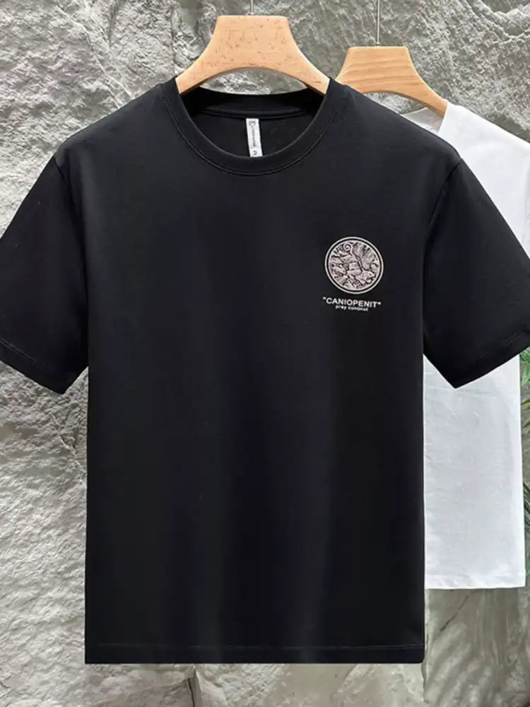 Men’s Plus Size Graphic Round Neck Short Sleeve T-Shirt