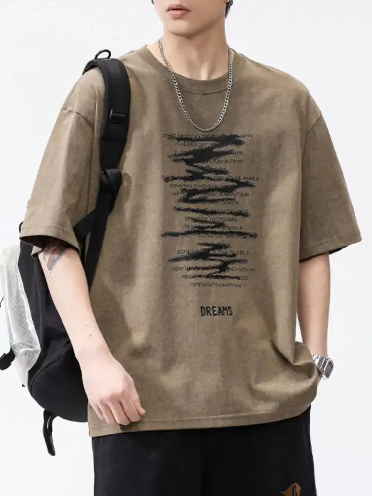 Men’s Plus Size Round Neck Half Sleeve T-Shirt