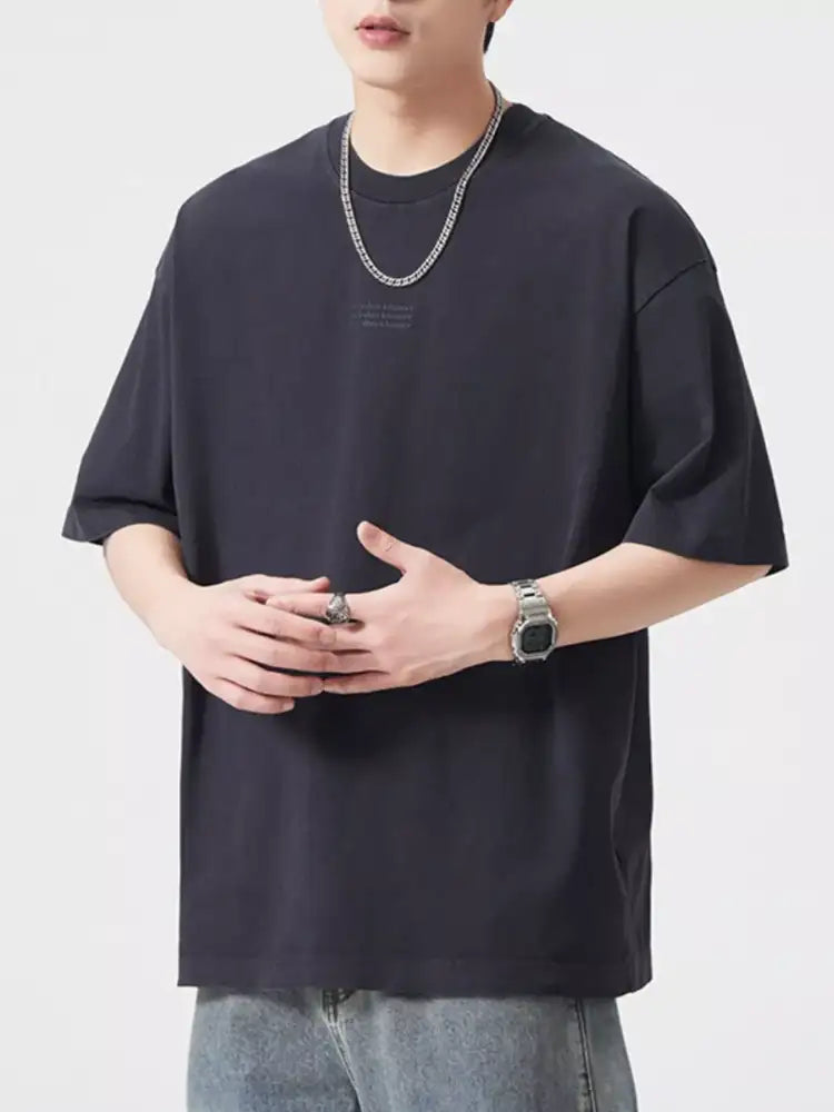 Men’s Plus Size Round Neck Half Sleeve T-Shirt