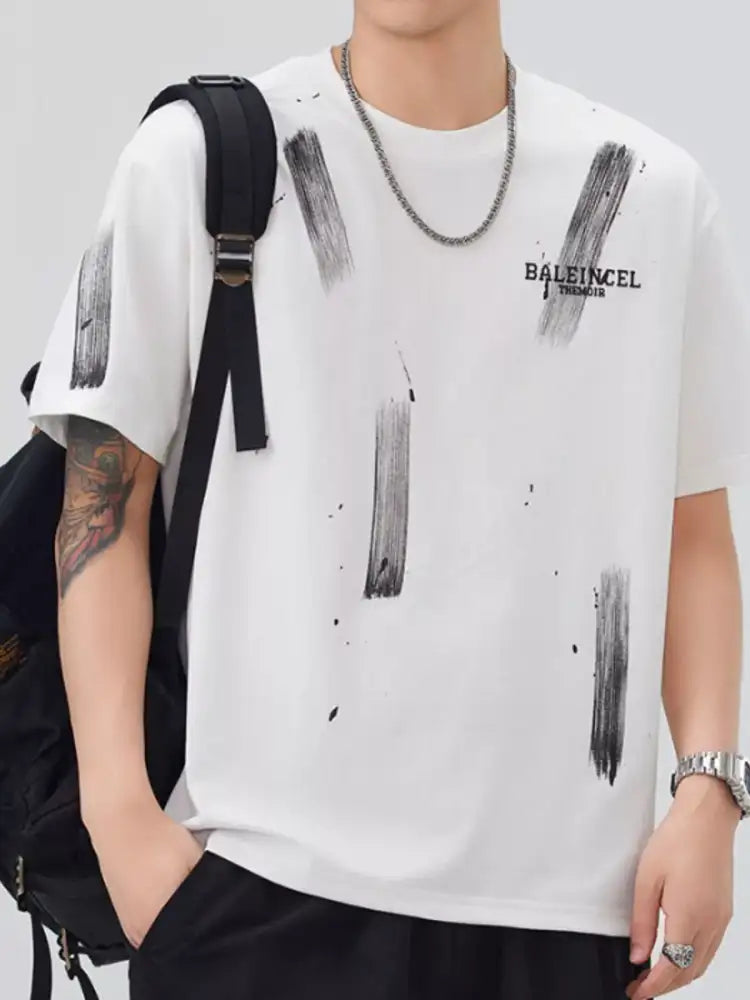 Men’s Plus Size Round Neck Short Sleeve T-Shirt