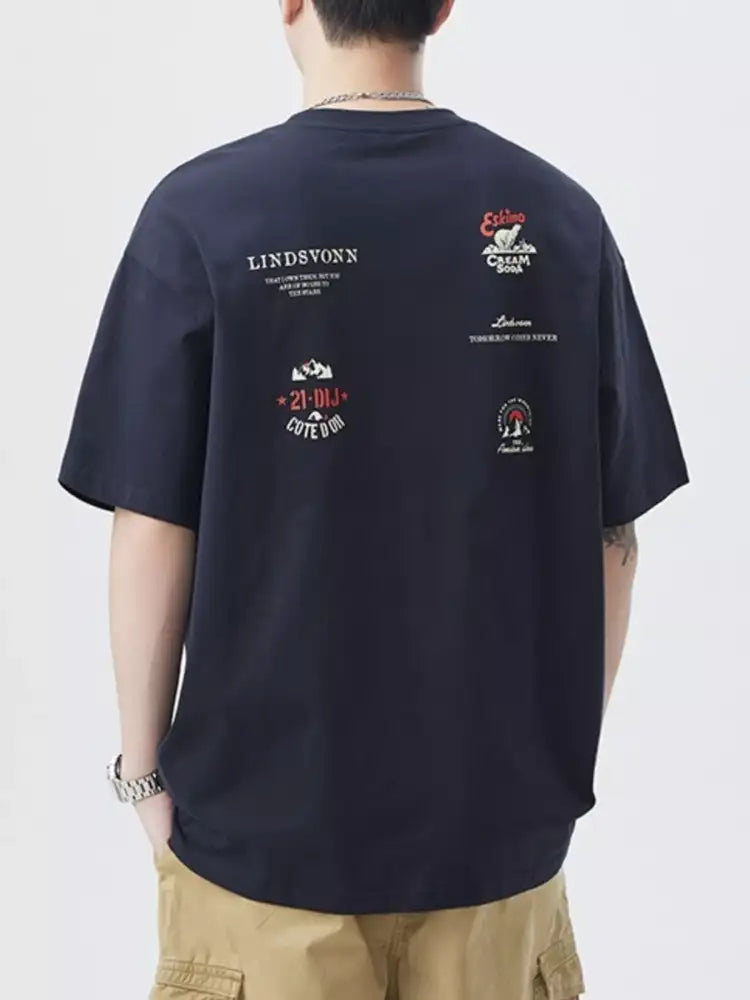 Men’s Plus Size Round Neck Short Sleeve T-Shirt