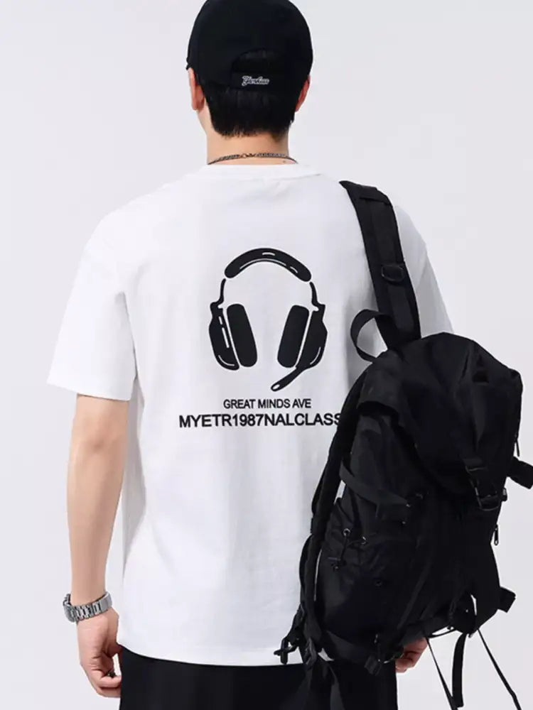 Men’s Plus Size Round Neck Short Sleeve T-Shirt