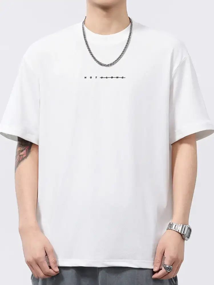 Men’s Plus Size Round Neck Short Sleeve T-Shirt