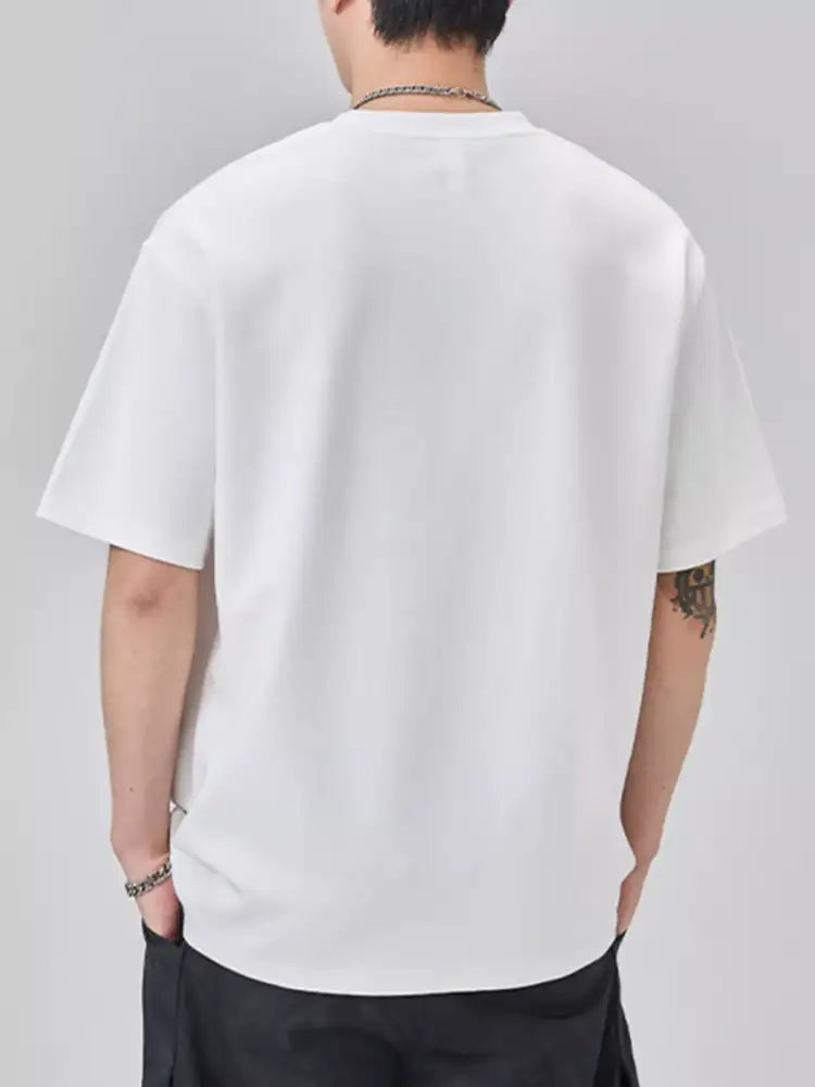 Men’s Plus Size Round Neck Short Sleeve T-Shirt