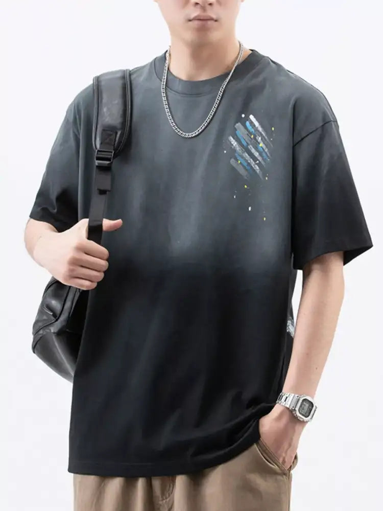 Men’s Plus Size Round Neck Short Sleeve T-Shirt