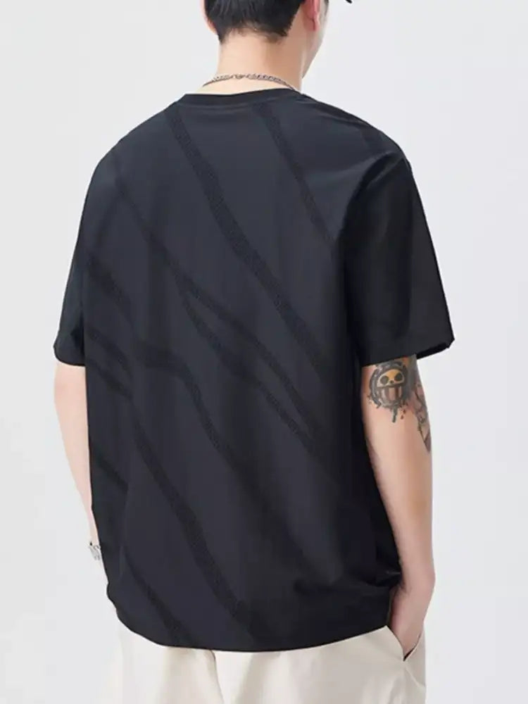 Men’s Plus Size Round Neck Short Sleeve T-Shirt