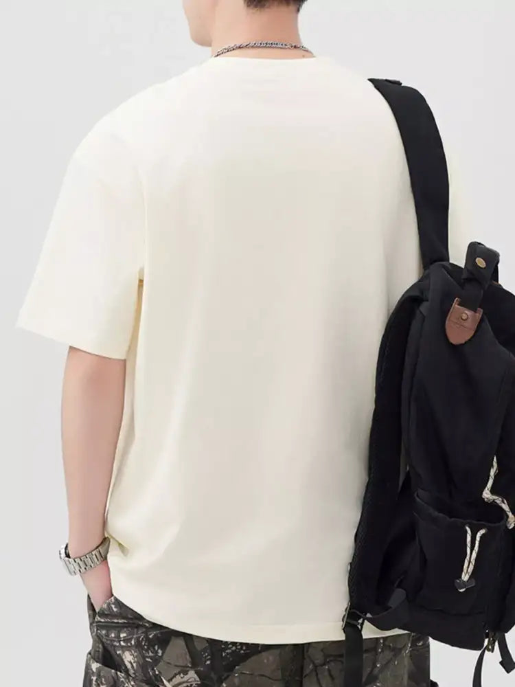 Men’s Plus Size Round Neck Short Sleeve T-Shirt