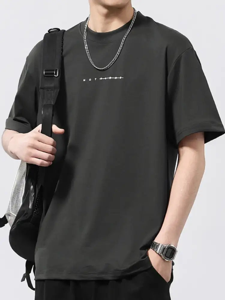 Men’s Plus Size Round Neck Short Sleeve T-Shirt