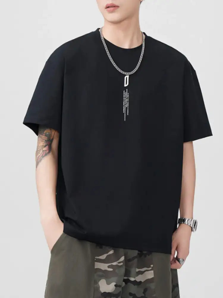 Men’s Plus Size Round Neck Short Sleeve T-Shirt