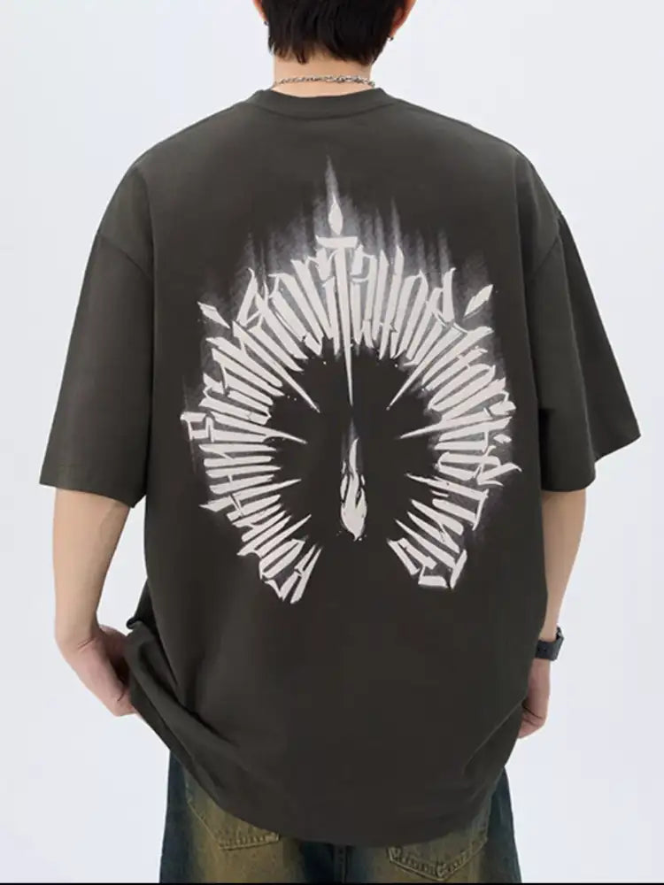 Men’s Plus Size Round Neck Short Sleeve T-Shirt