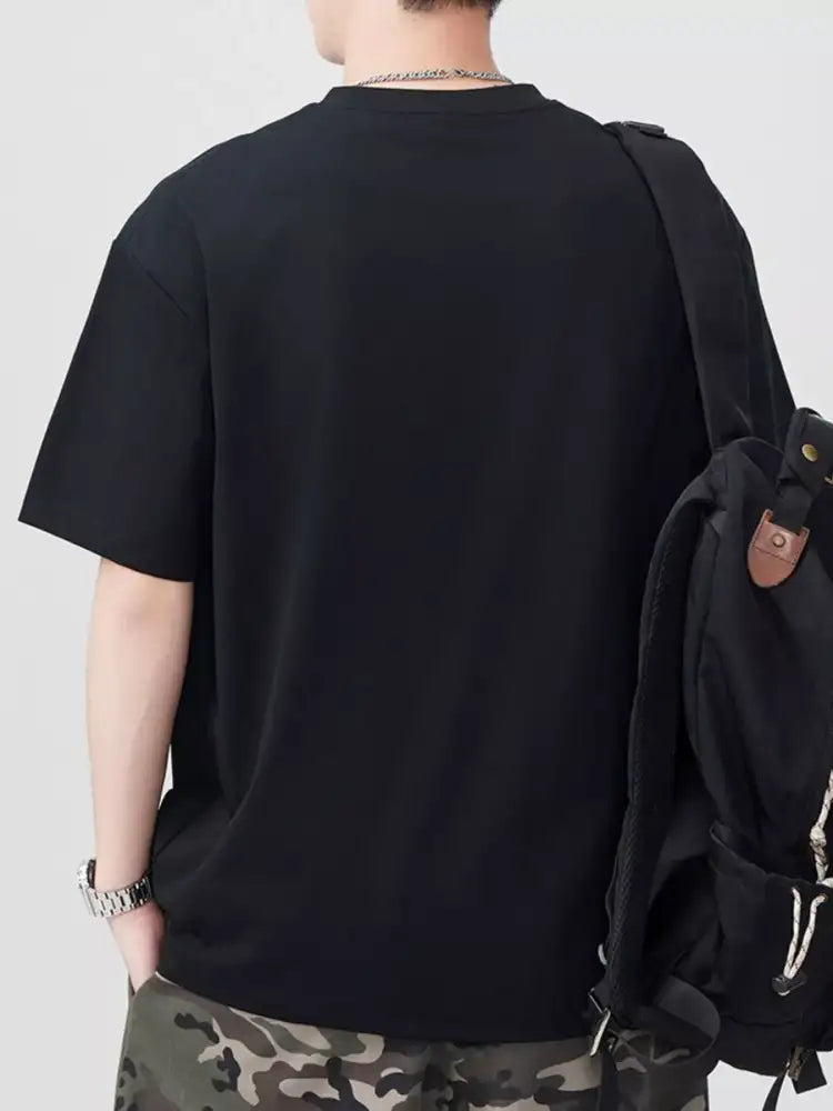 Men’s Plus Size Round Neck Short Sleeve T-Shirt