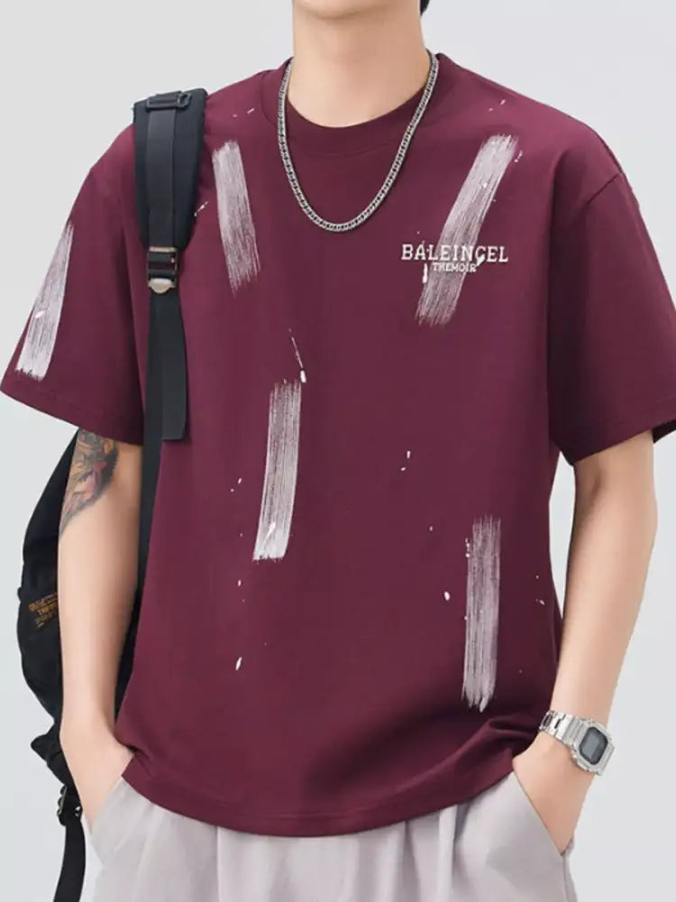 Men’s Plus Size Round Neck Short Sleeve T-Shirt