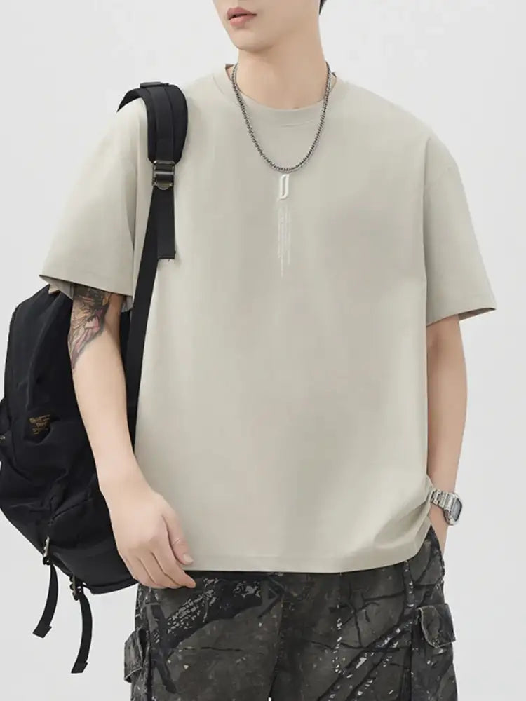 Men’s Plus Size Round Neck Short Sleeve T-Shirt