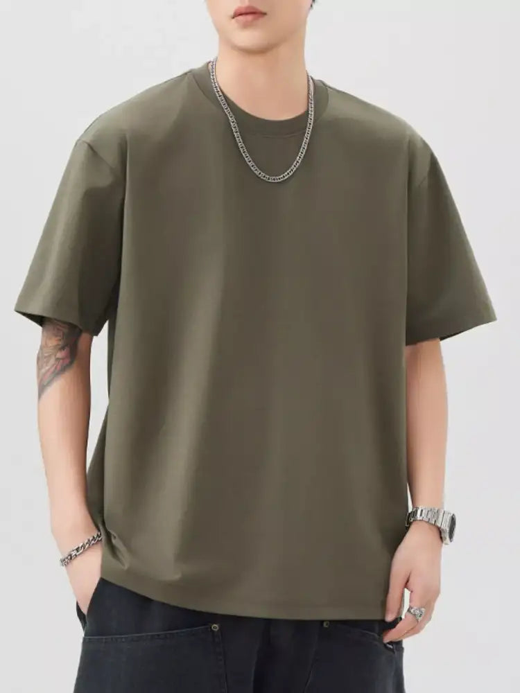 Men’s Plus Size Round Neck Short Sleeve T-Shirt